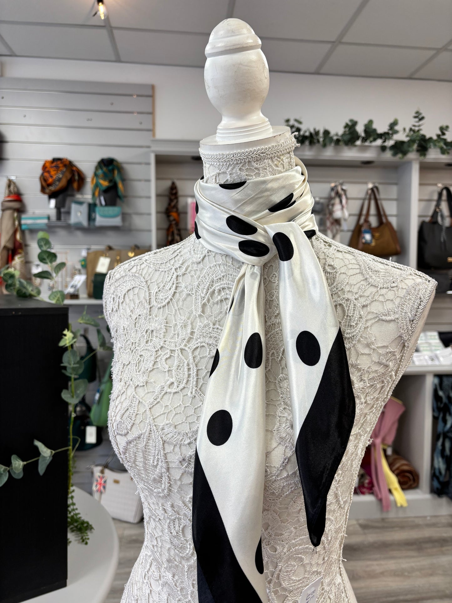 Satin feel neck scarves