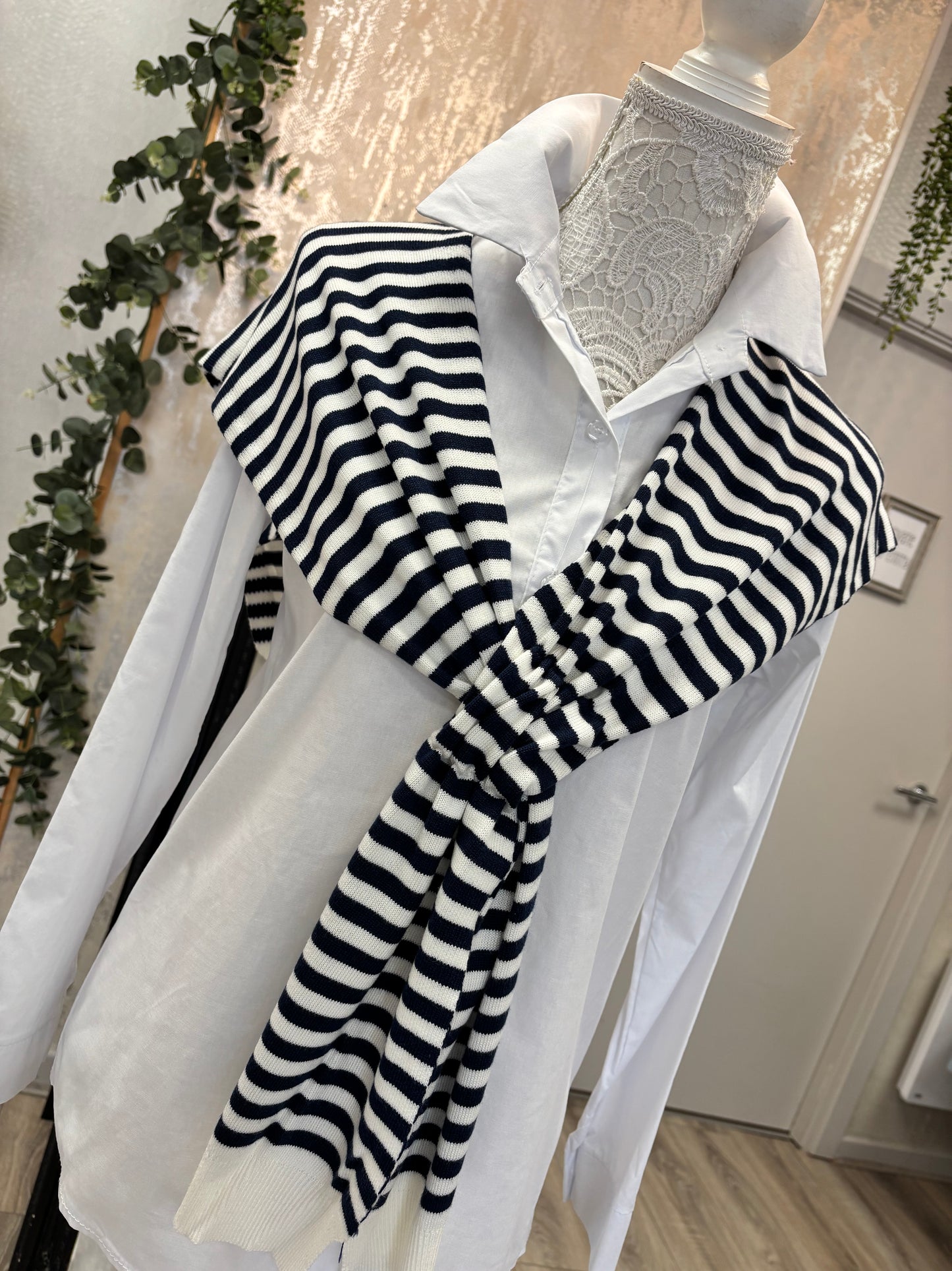 Siri striped Mock Knit (fake jumper)