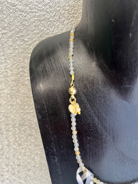 Pansy Quartz Gemstone Necklace