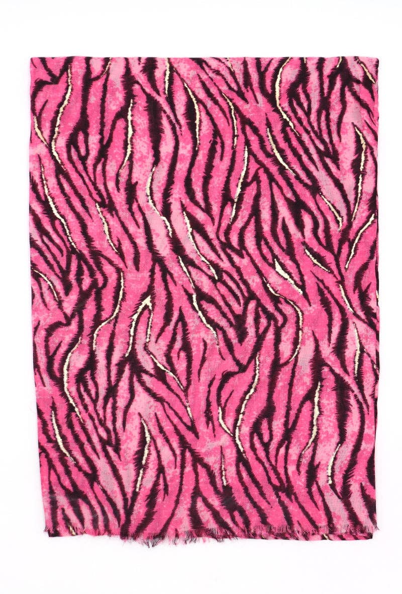 Sheena pink leopard scarf