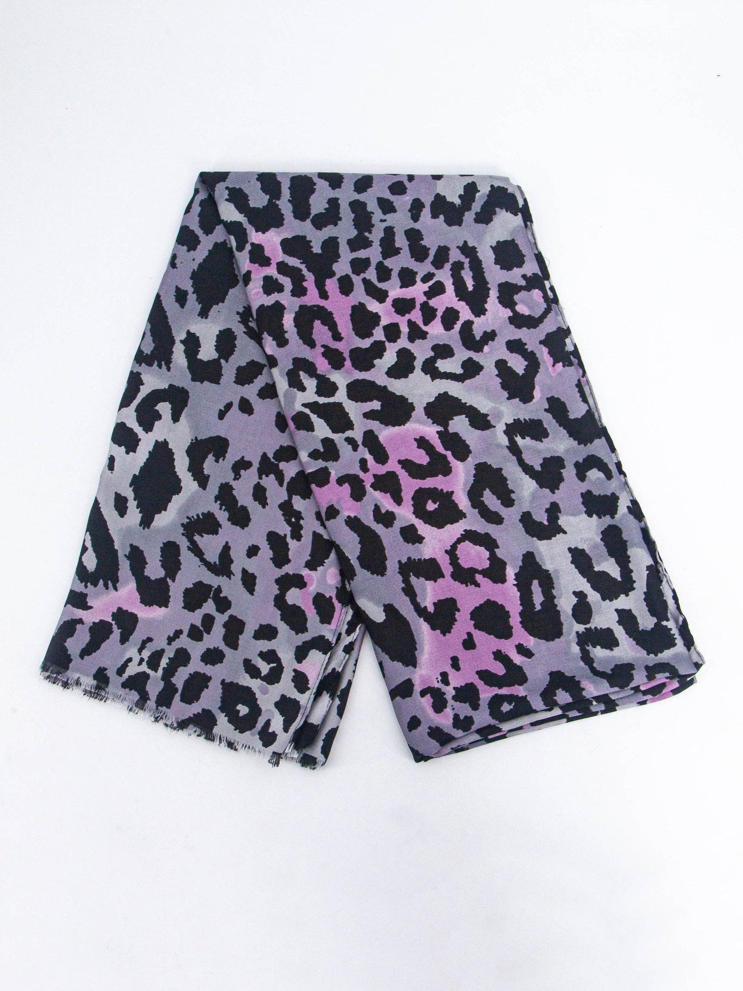 Felix Lightweight Scarf - Grey/Pink, Leopard