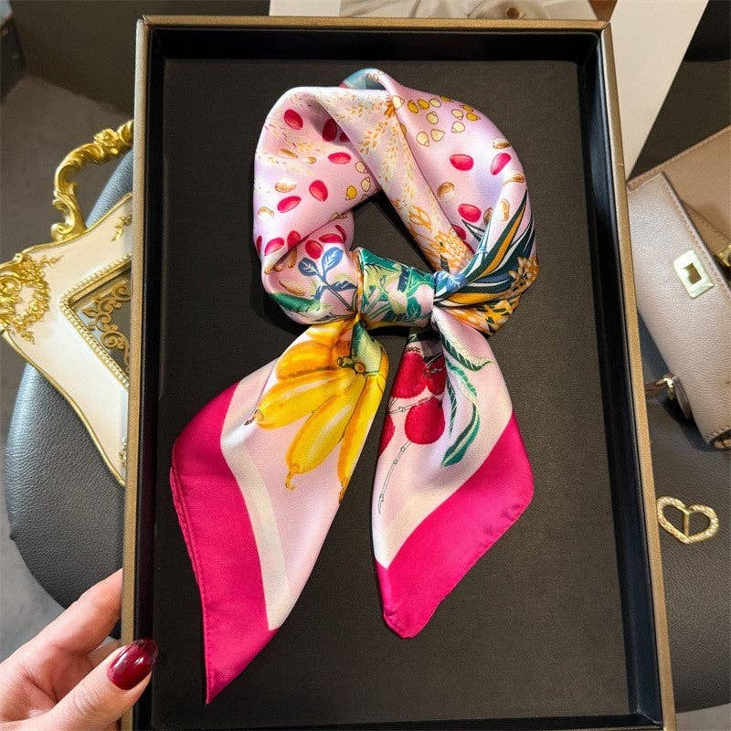 Fran Fashion Print Square Scarf
