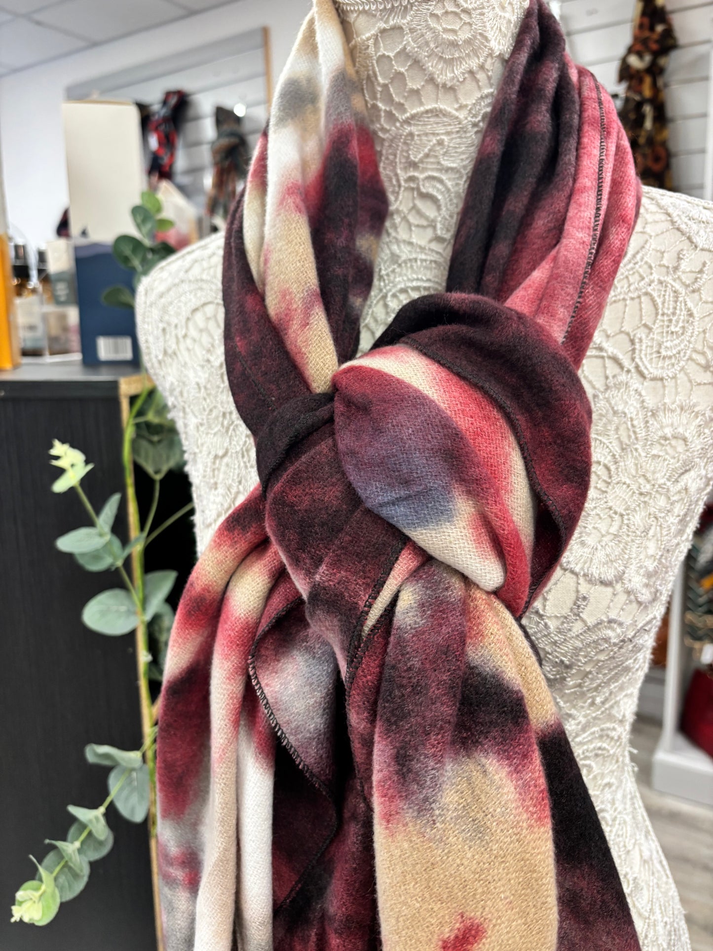 Georgia marble effect scarf