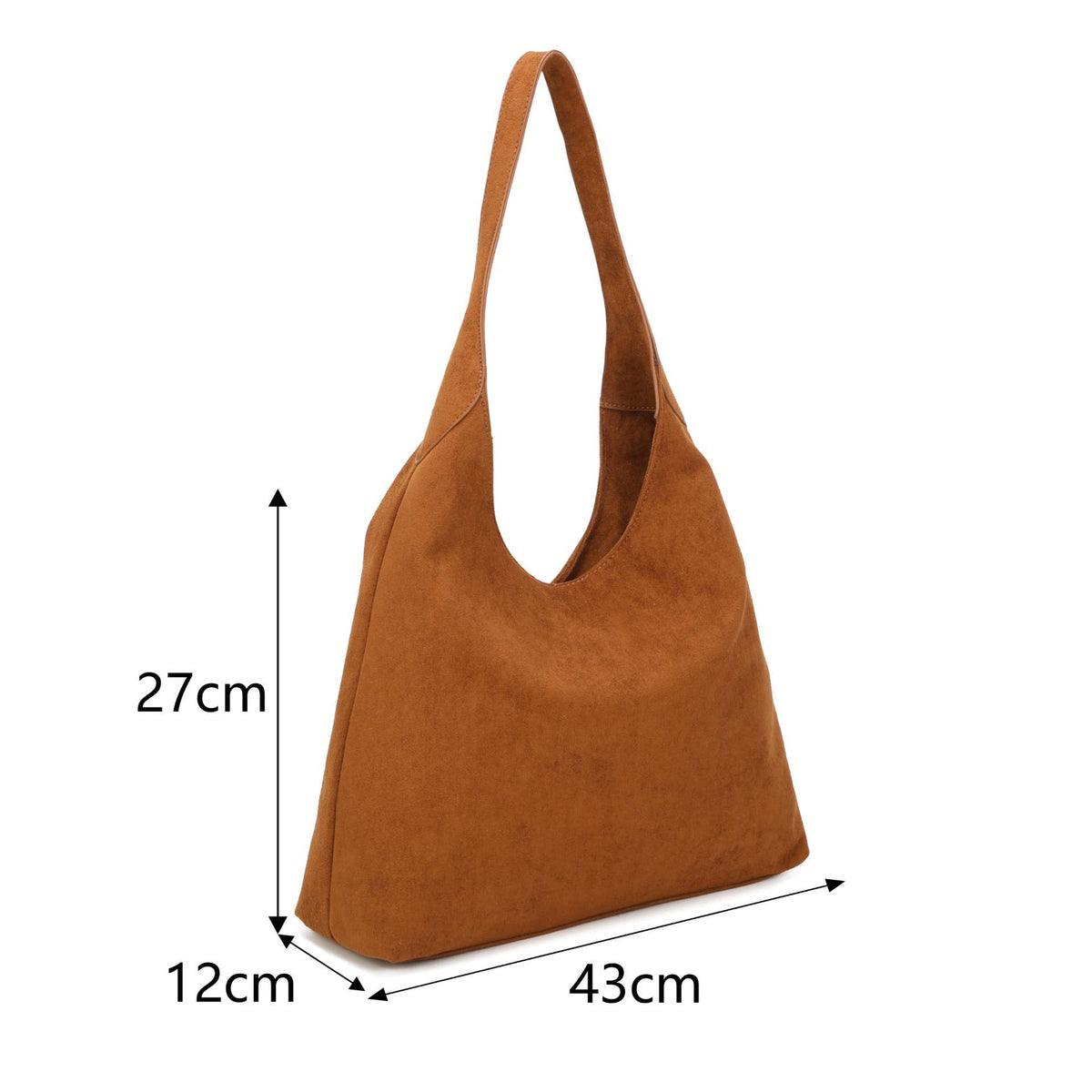 Albi Faux Suede Slouchy Hobo Shoulder Bag
