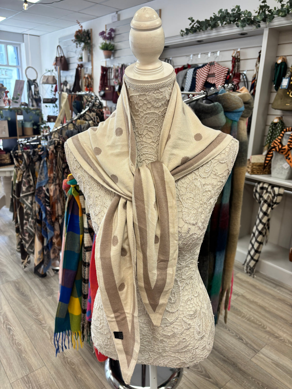 Larissa Polka dot scarf