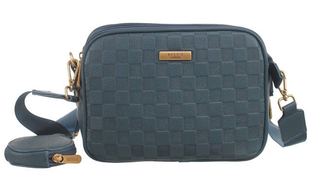 CARLY CHECKERBOARD COIN PURSE CHARM CROSSBODY