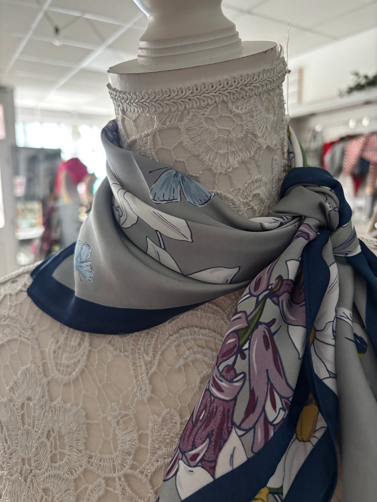 Ash Silk-touch scarf 70x70