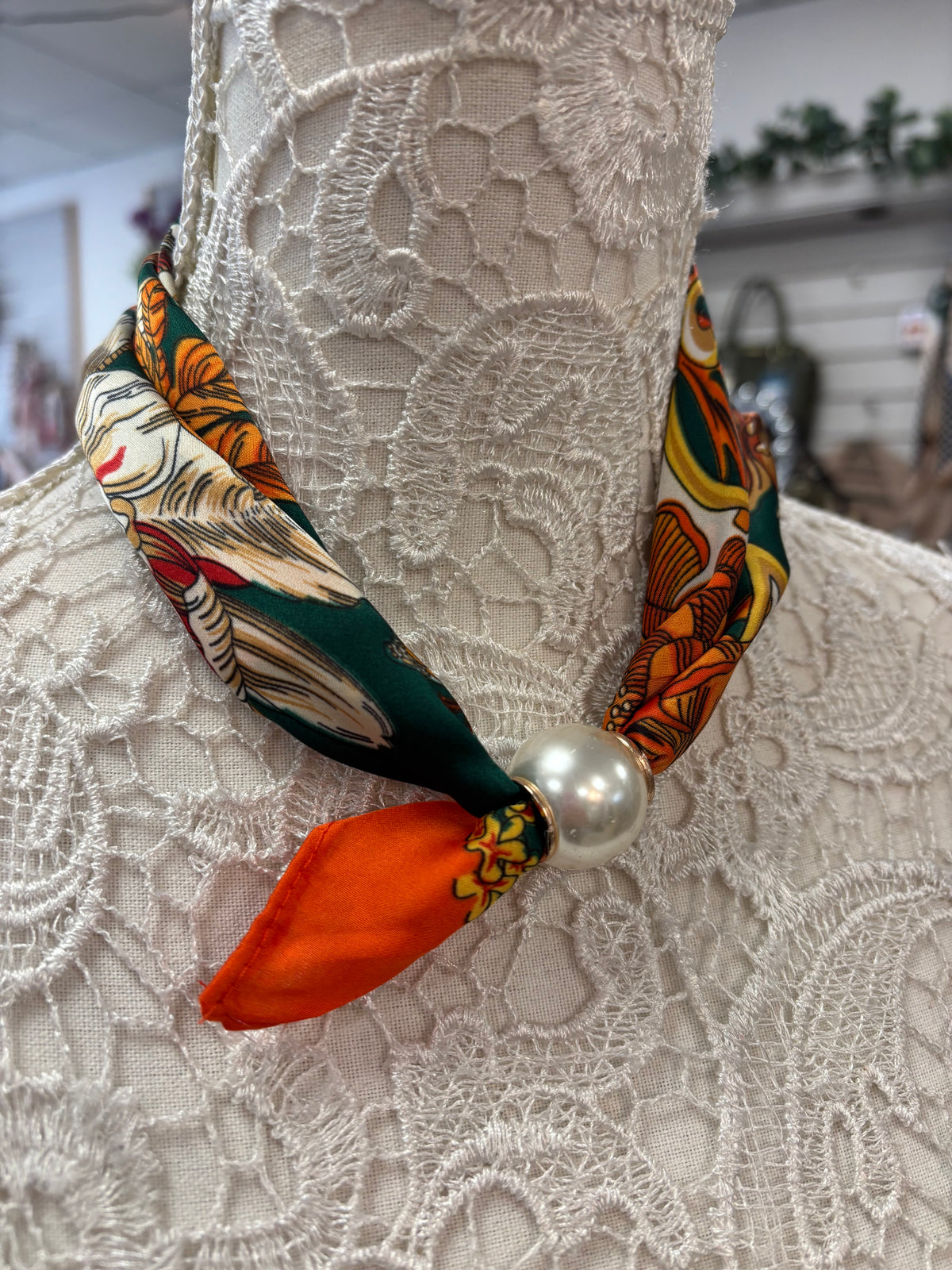 Roma pearl scarf