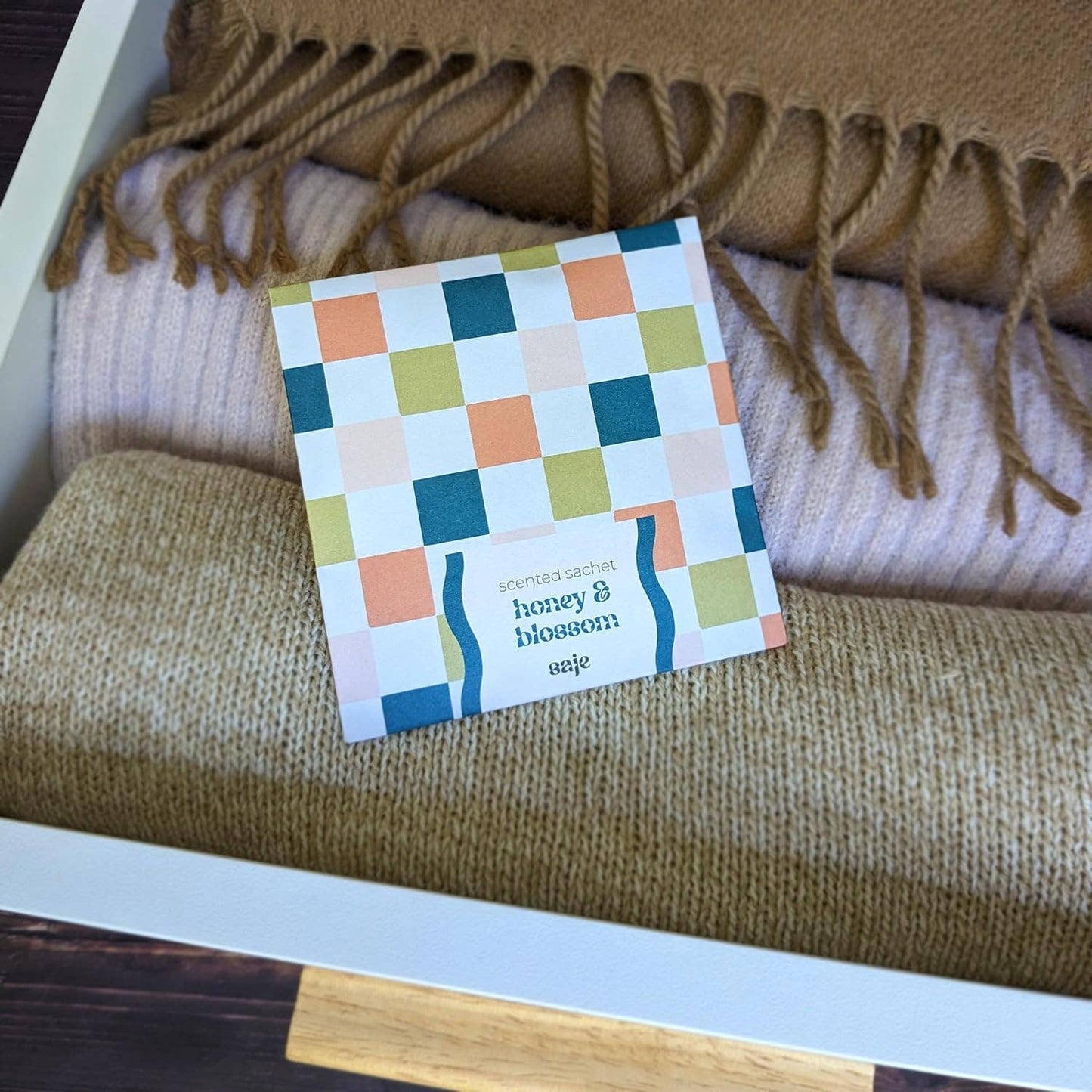 Honey and Blossom - Chess Design- scented sachet