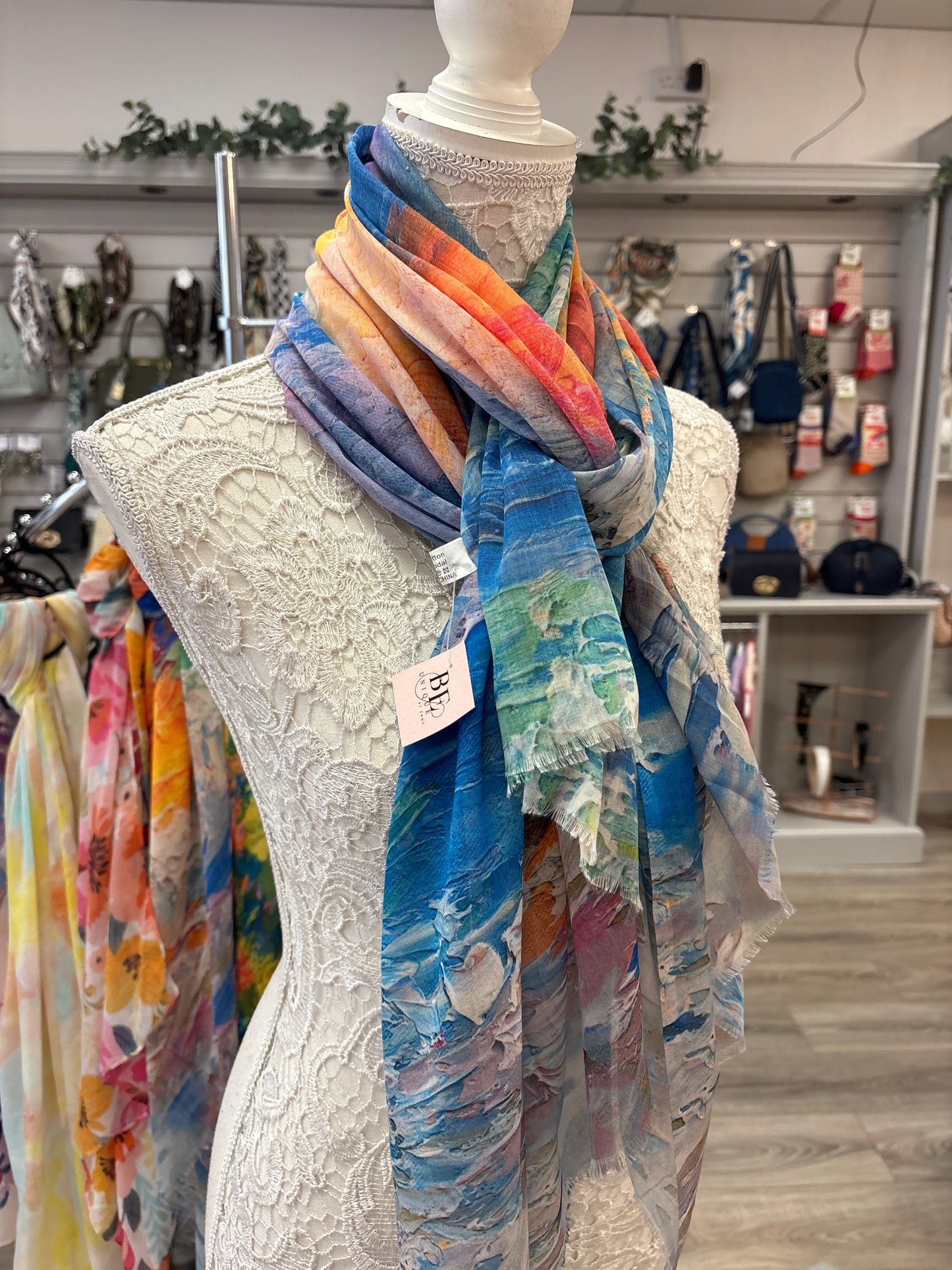 Lilian water colour scarf