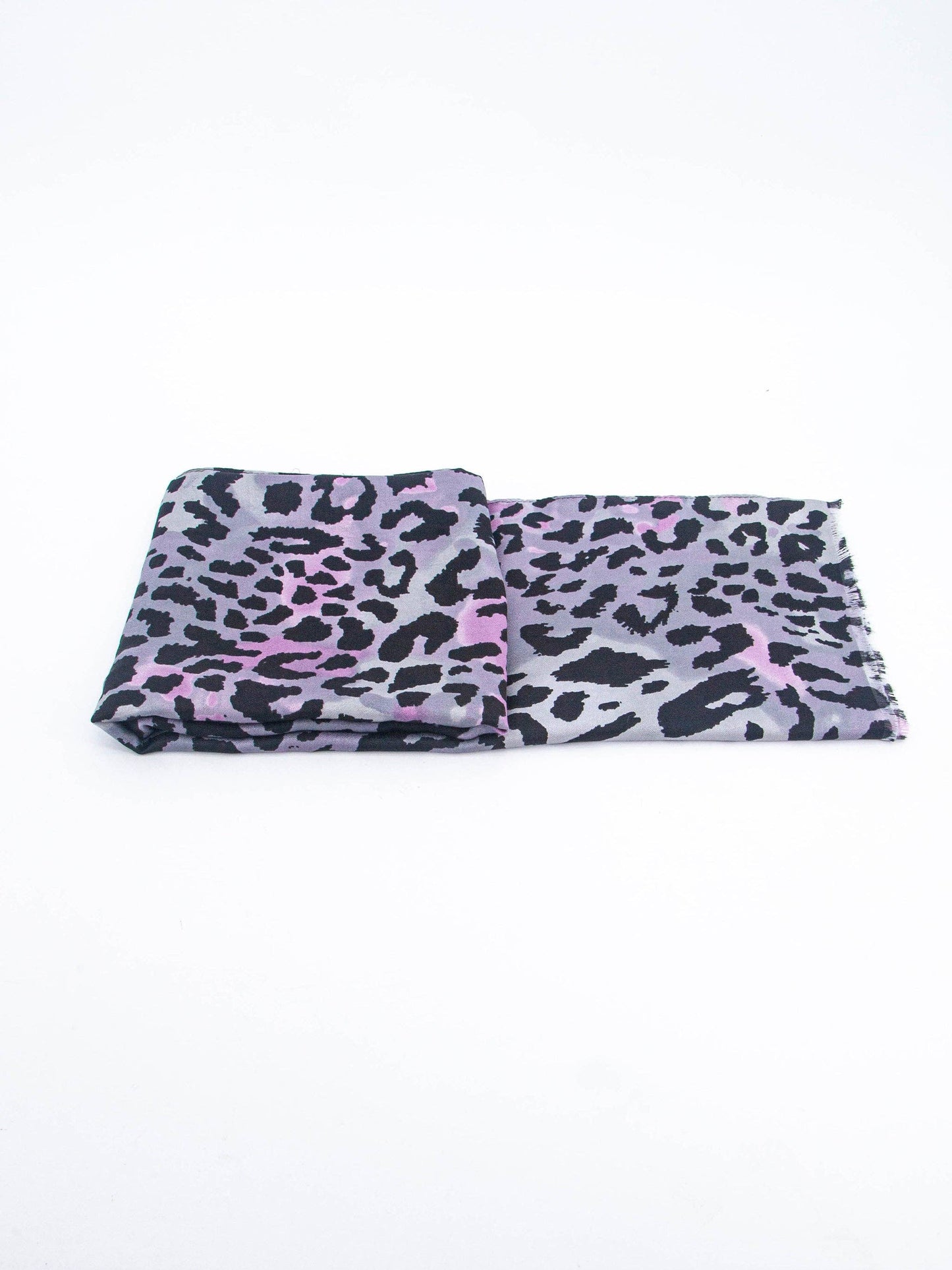 Felix Lightweight Scarf - Grey/Pink, Leopard