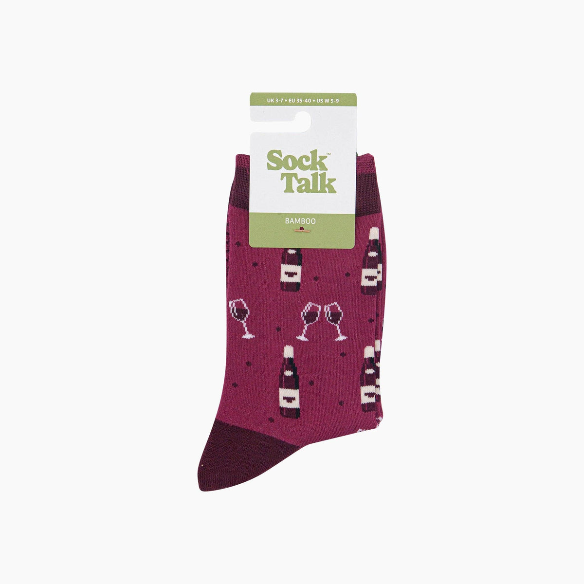 Red Wine Women's Bamboo Socks in Burgundy