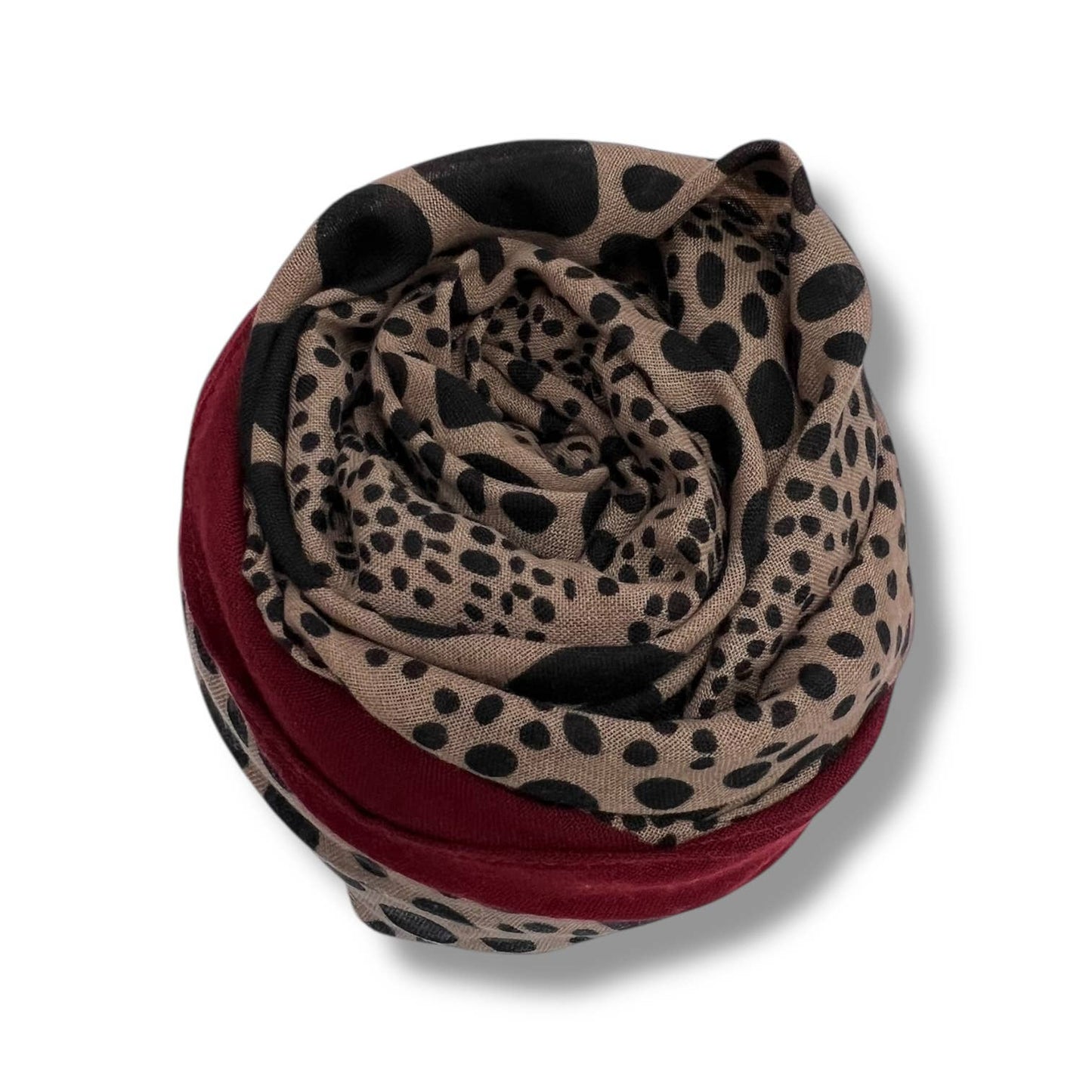 Freya Leopard dots print scarf