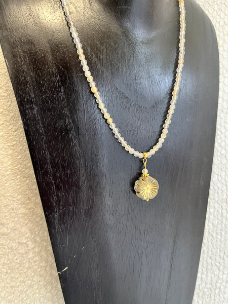 Pansy Quartz Gemstone Necklace