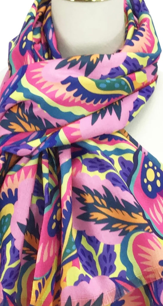 Betsie Bright floral scarf