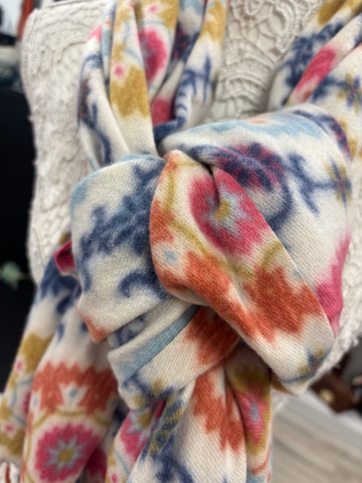 Bella floral fleece weight scarf