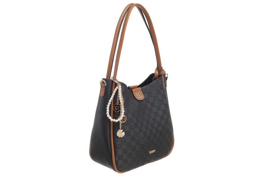 Remi black contrast shoulder bag