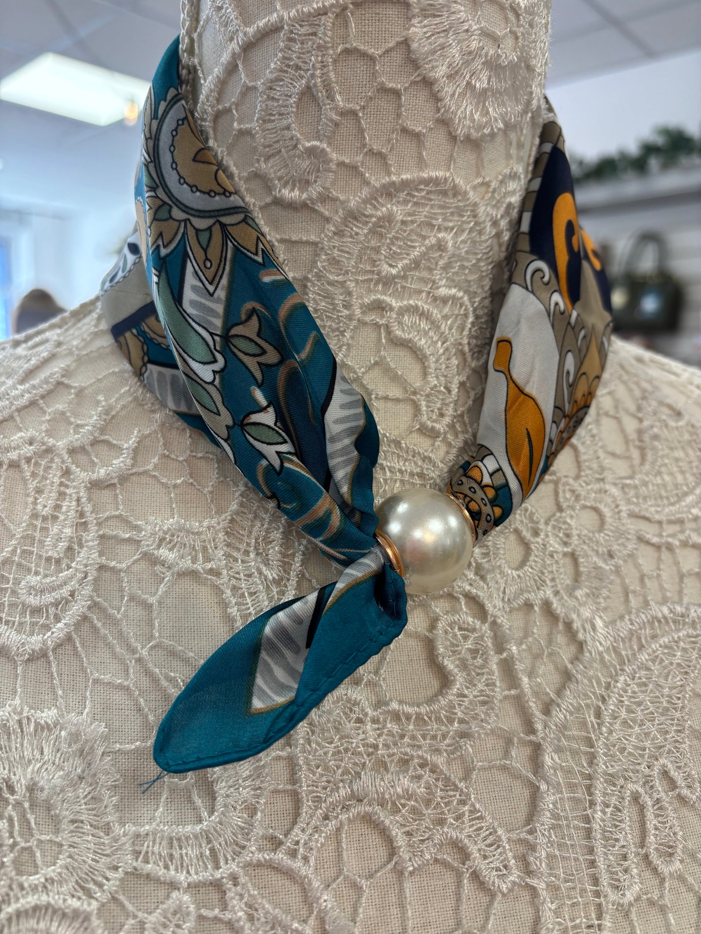 Tulla mixed print scarf