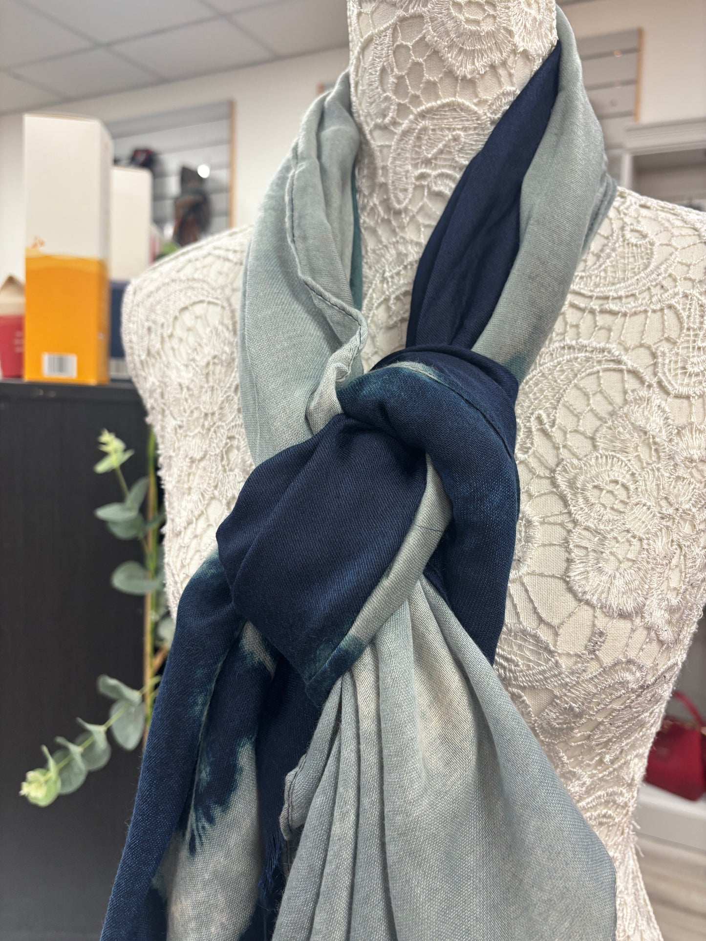 Lexi abstract marble print scarf