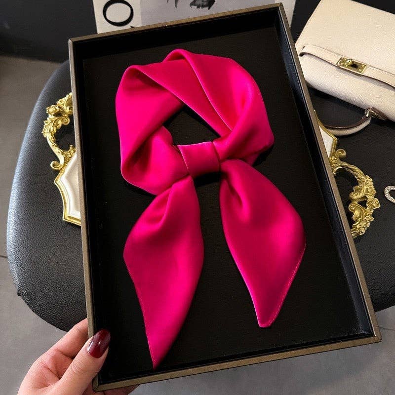 Stella Solid Color Silk feel Square Scarf