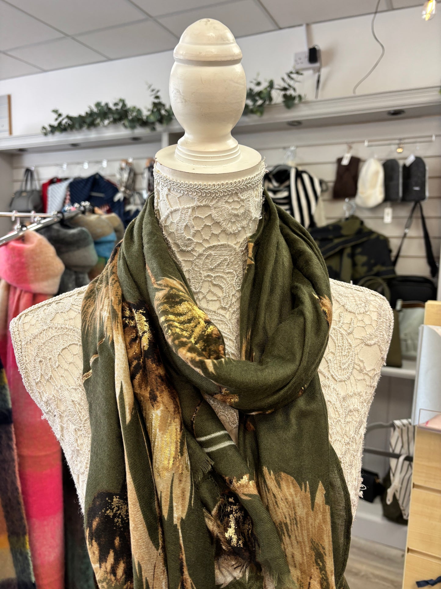 Becky checked scarf