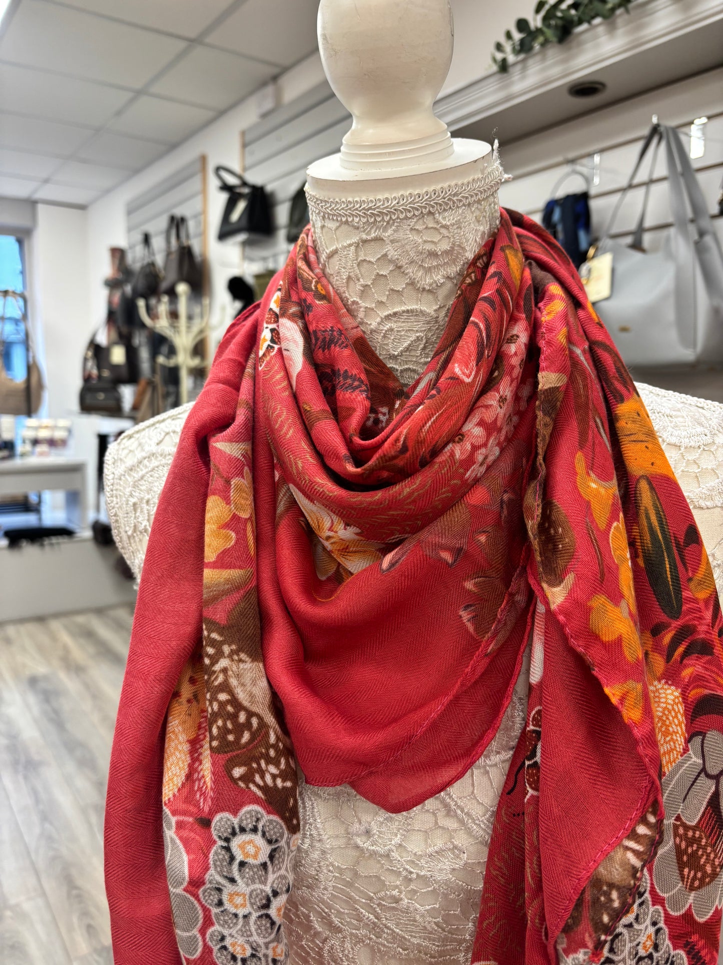 Blossom square scarf