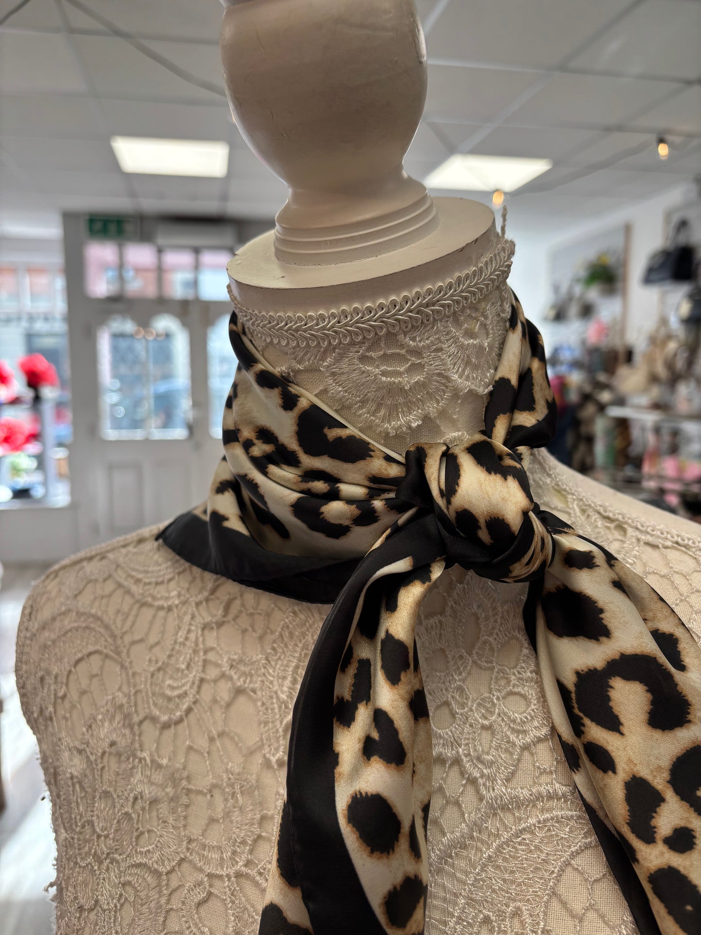 Jess animal print neck scarf