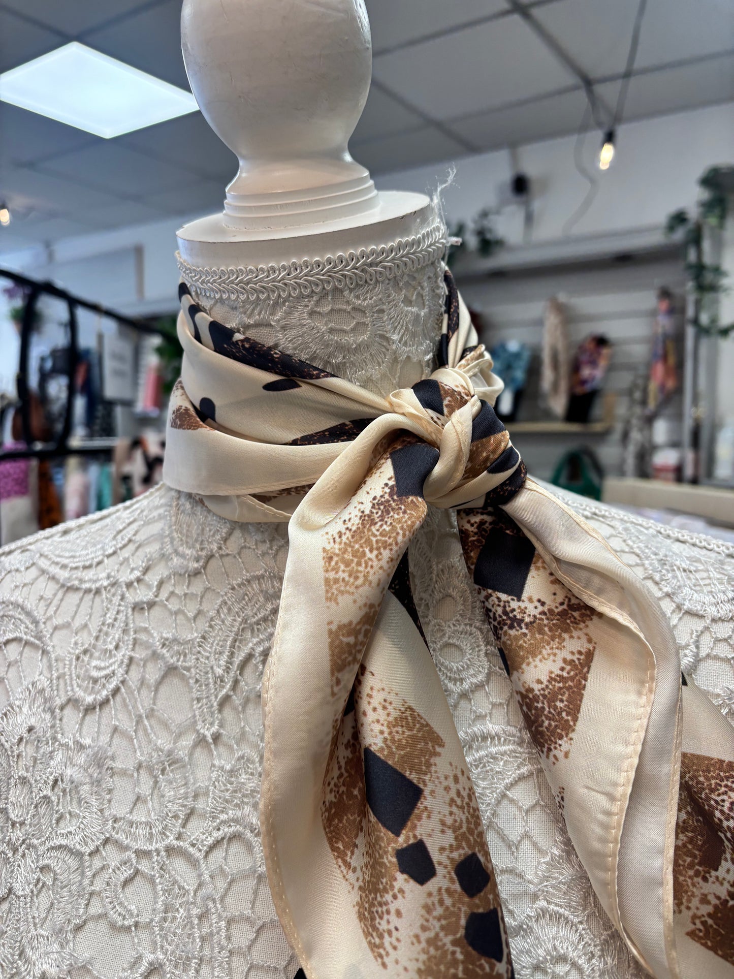 Gilly animal print neck scarf