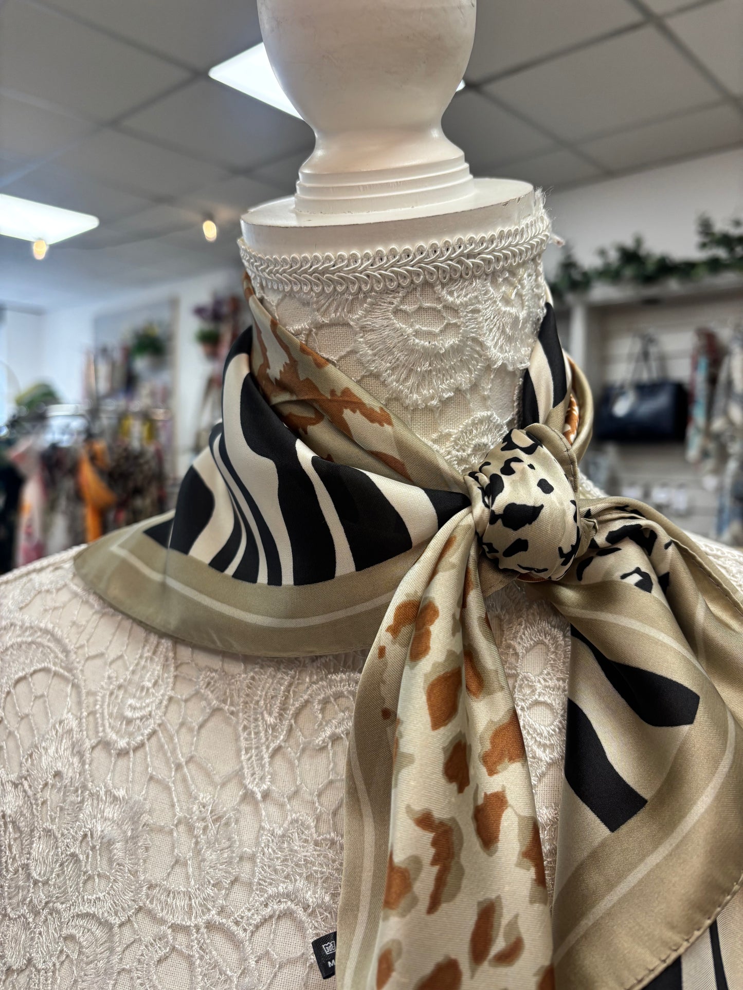 Gina animal print scarf