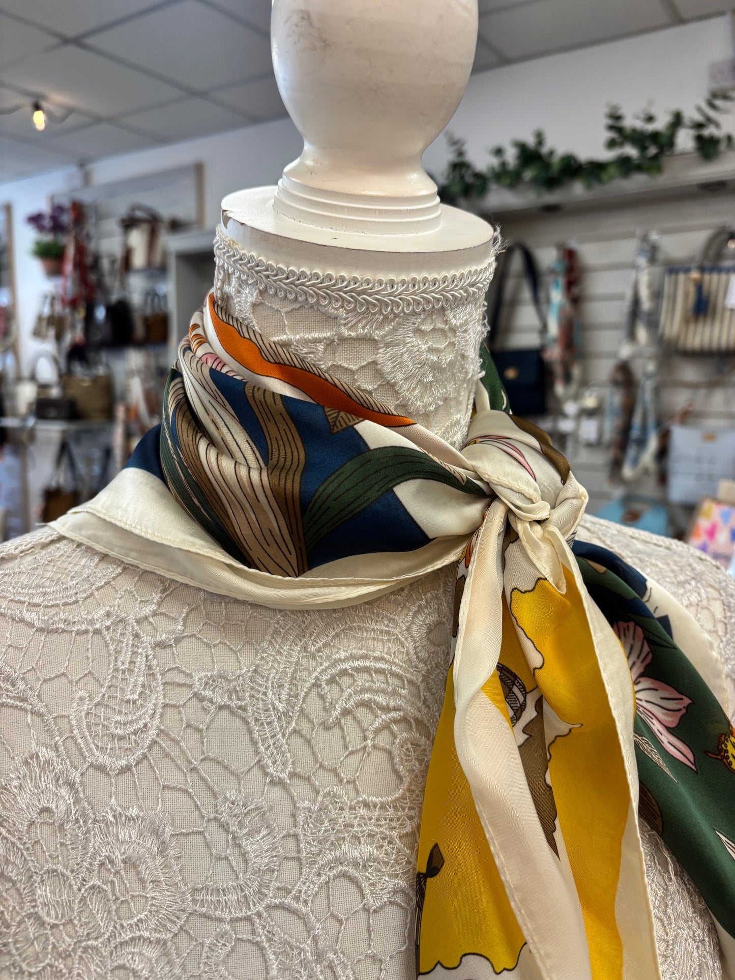 Mena oriental print neck scarf