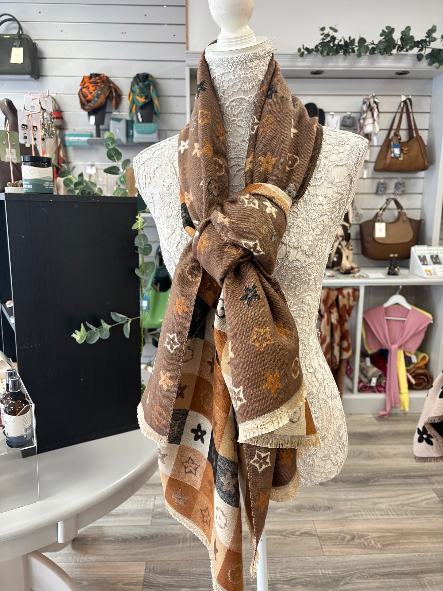 Betty LV designer inspired scarf