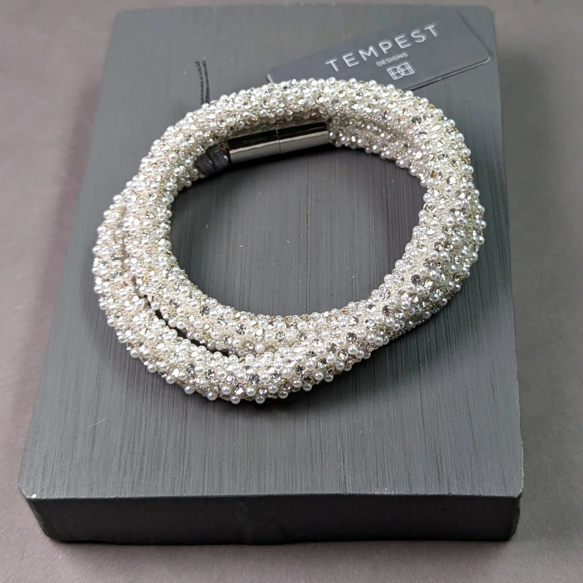 Maxine Mini pearl and crystal multi wear bracelet and necklace