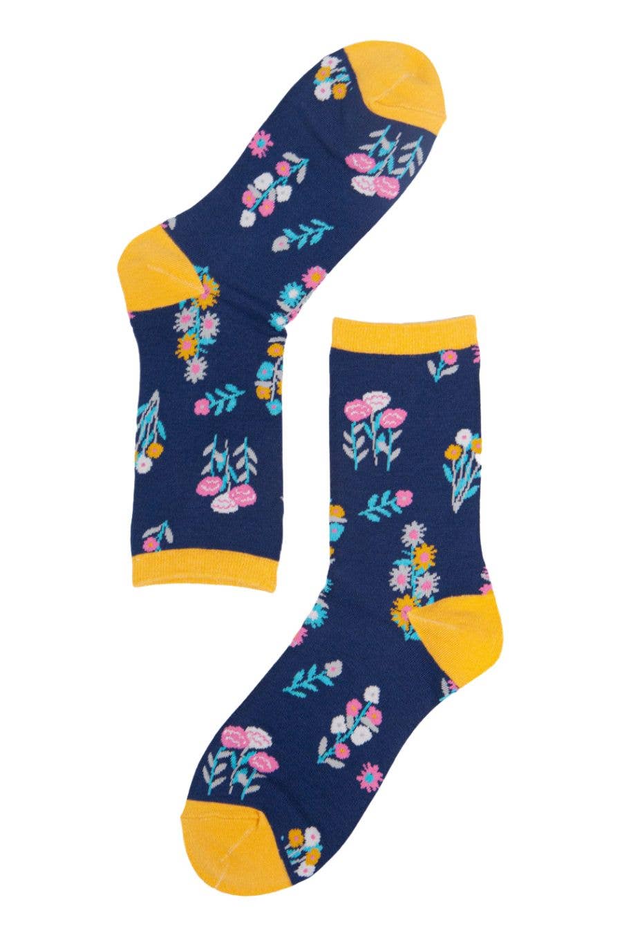 Floral Bamboo Socks Novelty Ankle Socks Wild Flower
