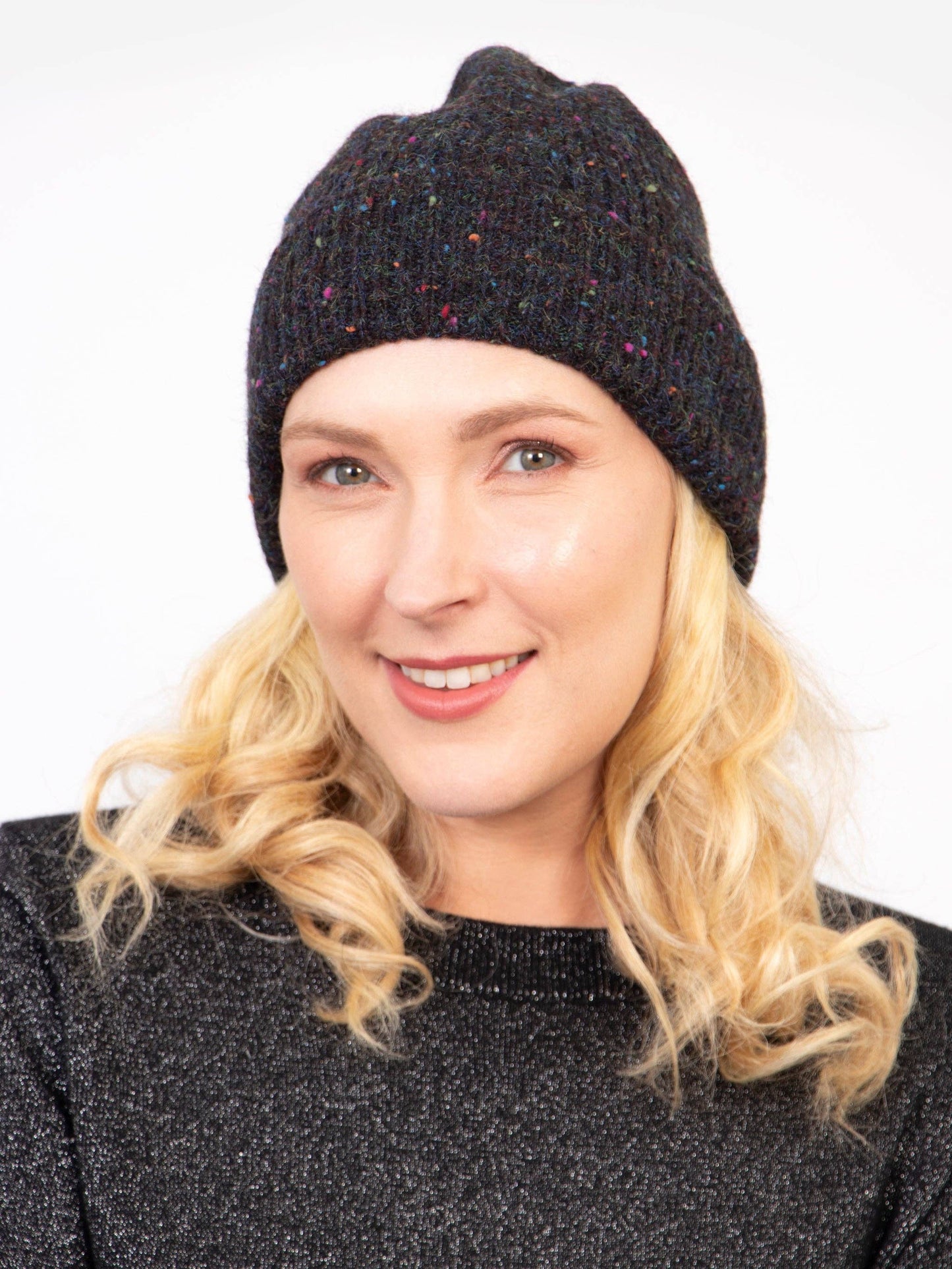 Lainey Beanie Hat - Black Marl