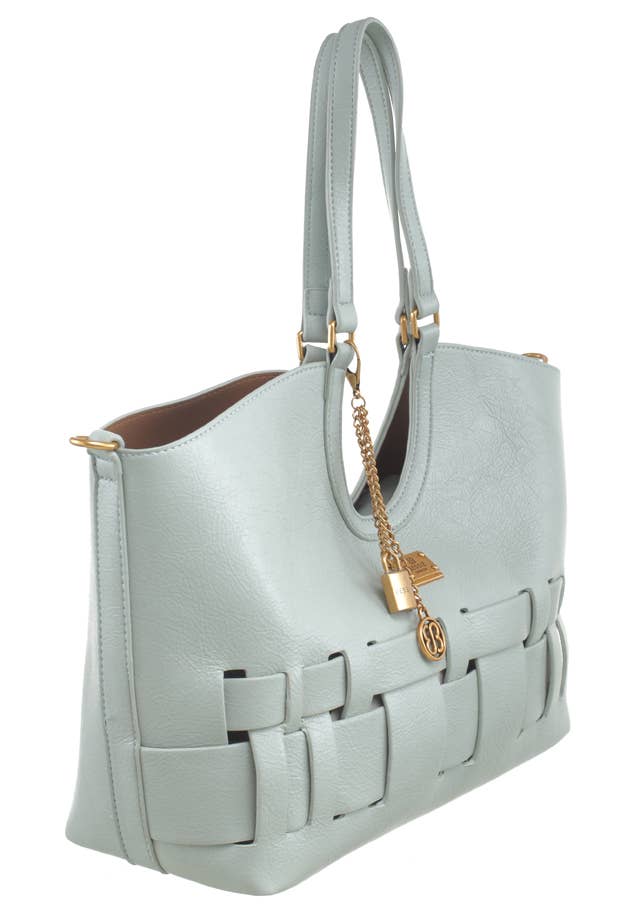 WILLOW WEAVE STRUCTURED SHOULDER TOTE