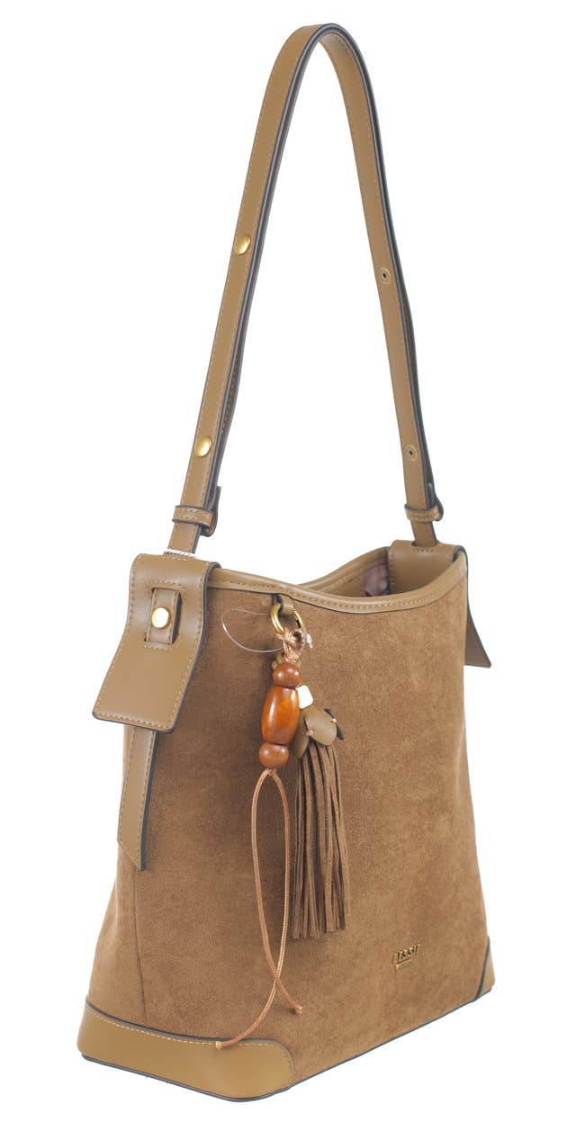 ELLISE ESSENTIAL SUEDE SHOULDER BAG