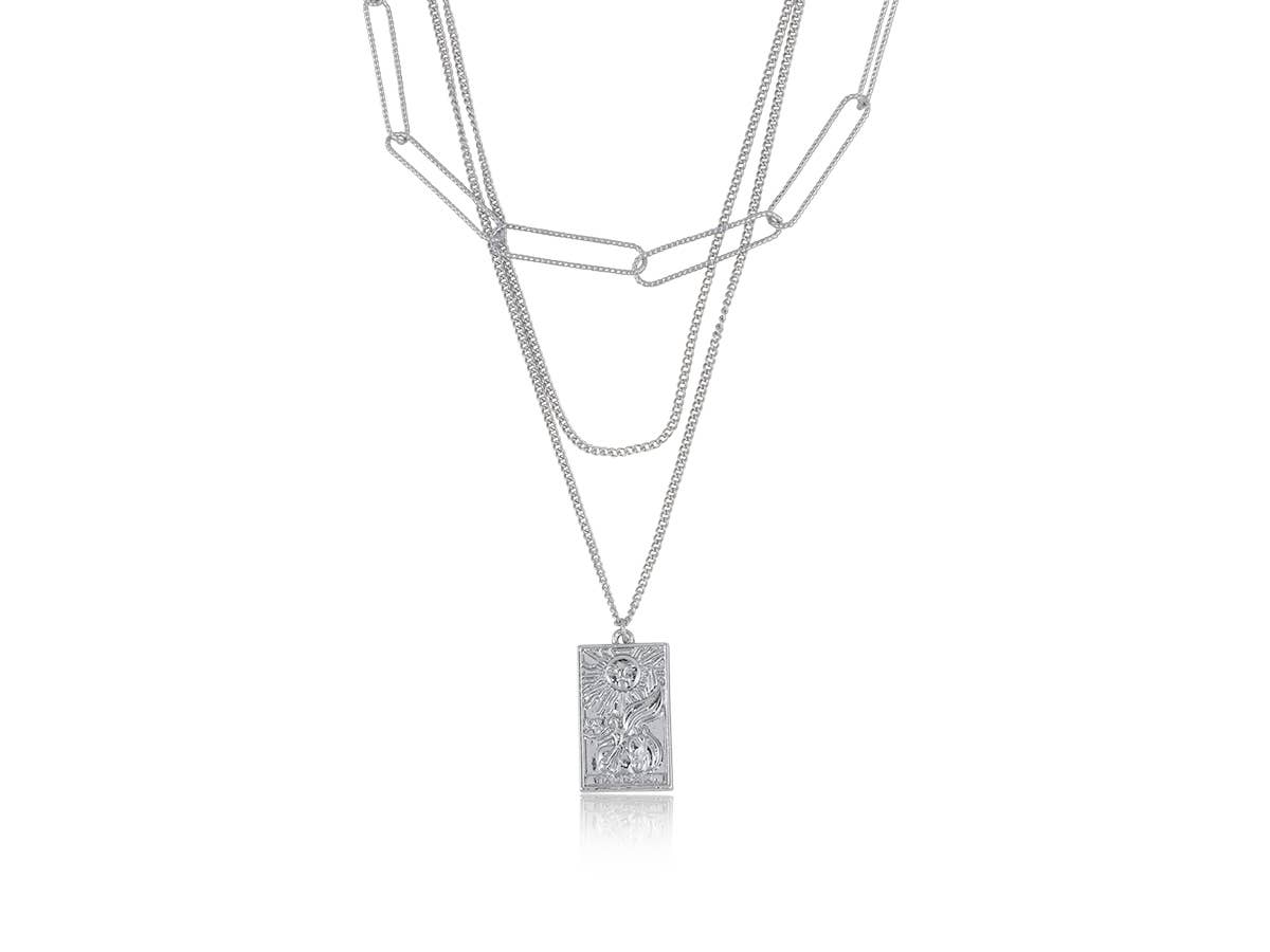 SELENA TWO ROW CHARM NECKLACE