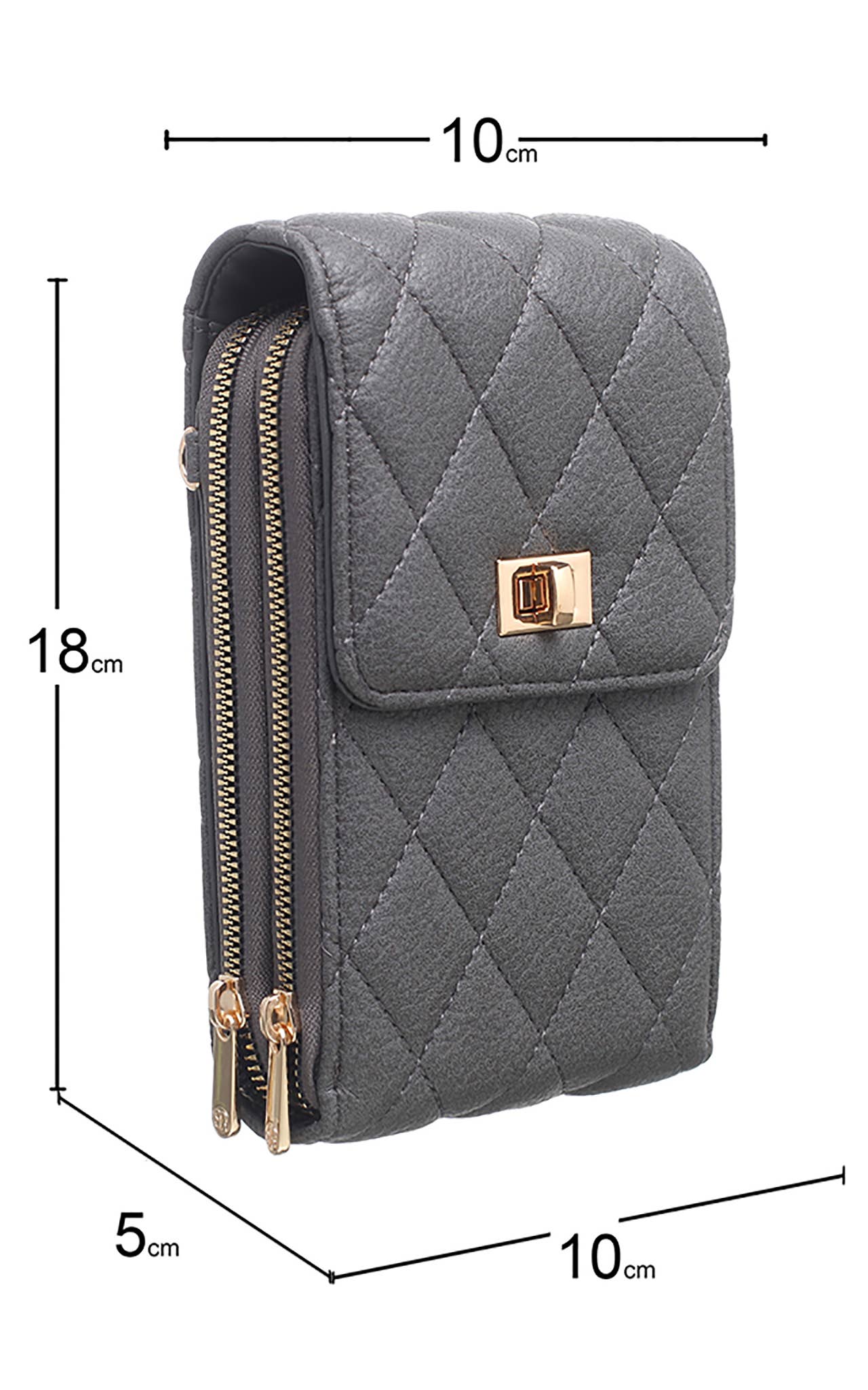 Shan Quilted Flap Top Phone Bag