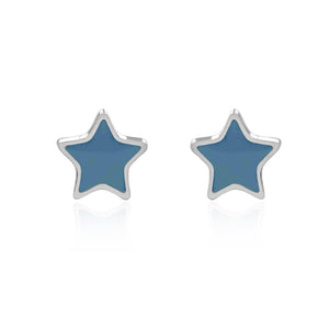 Petrol Blue star studs