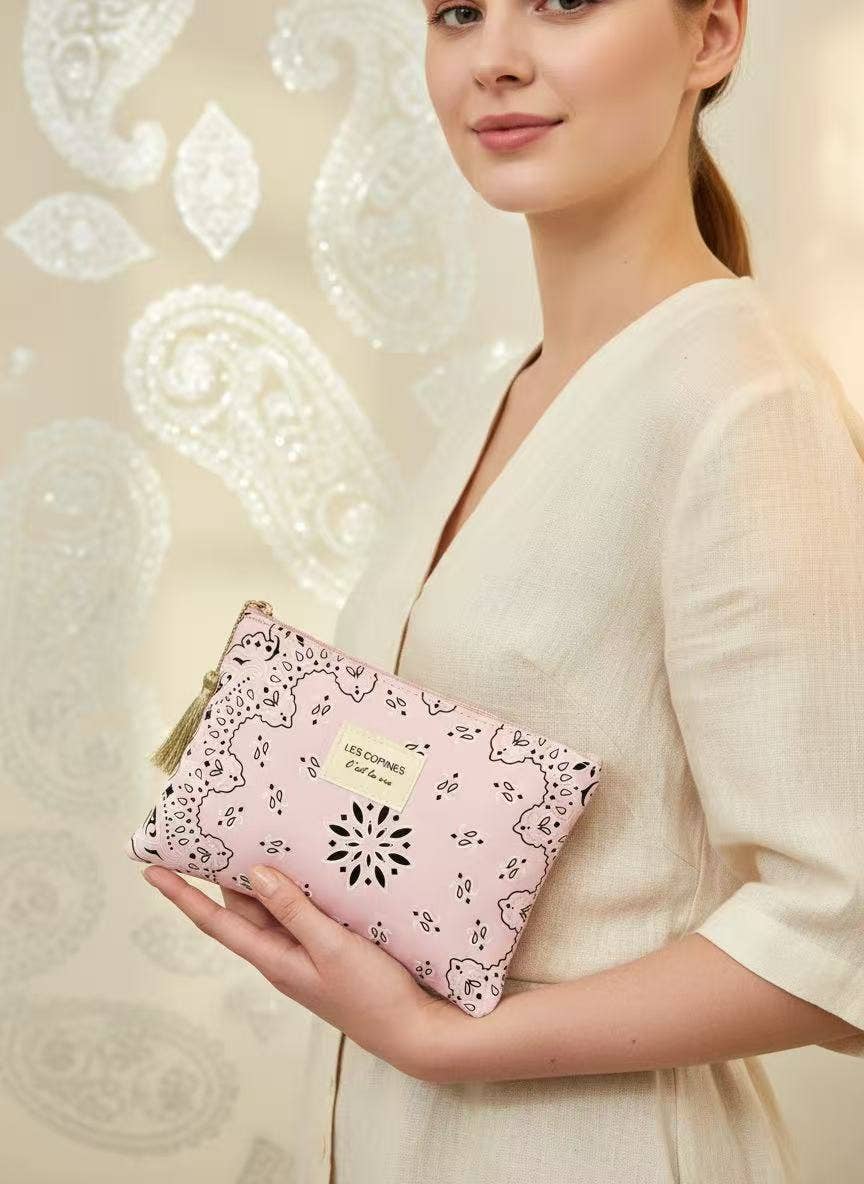 c'est la vie paisley cotton pouch