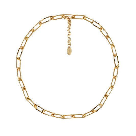 June Long Links Necklace in Gold