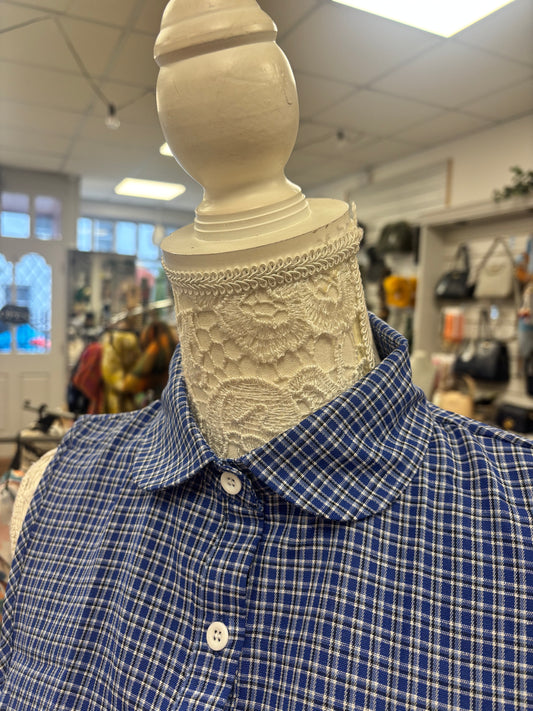 Demi Checked Mock Collar