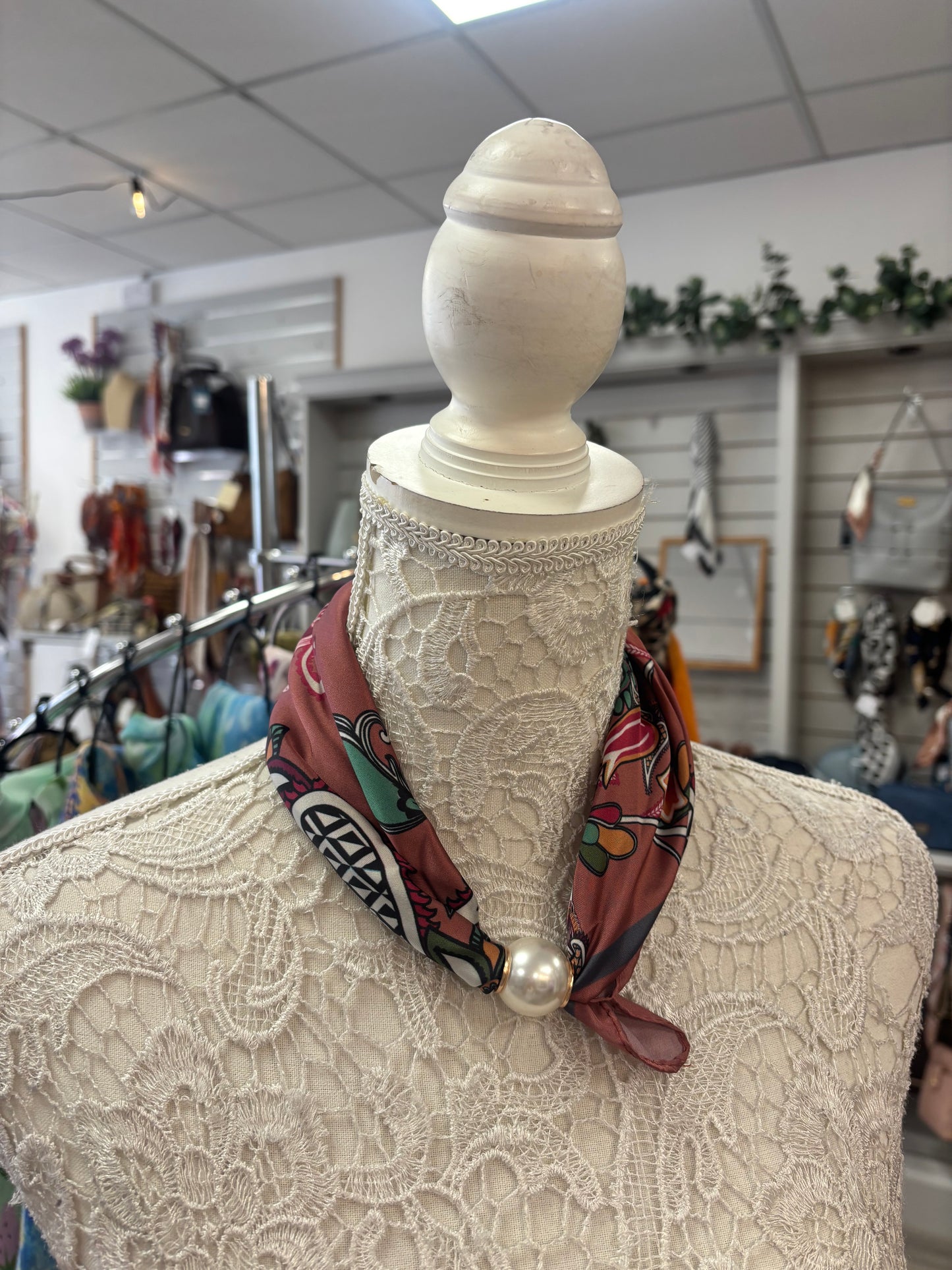 Paisley print scarf