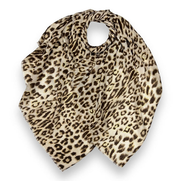 Leopard lightweight scarf