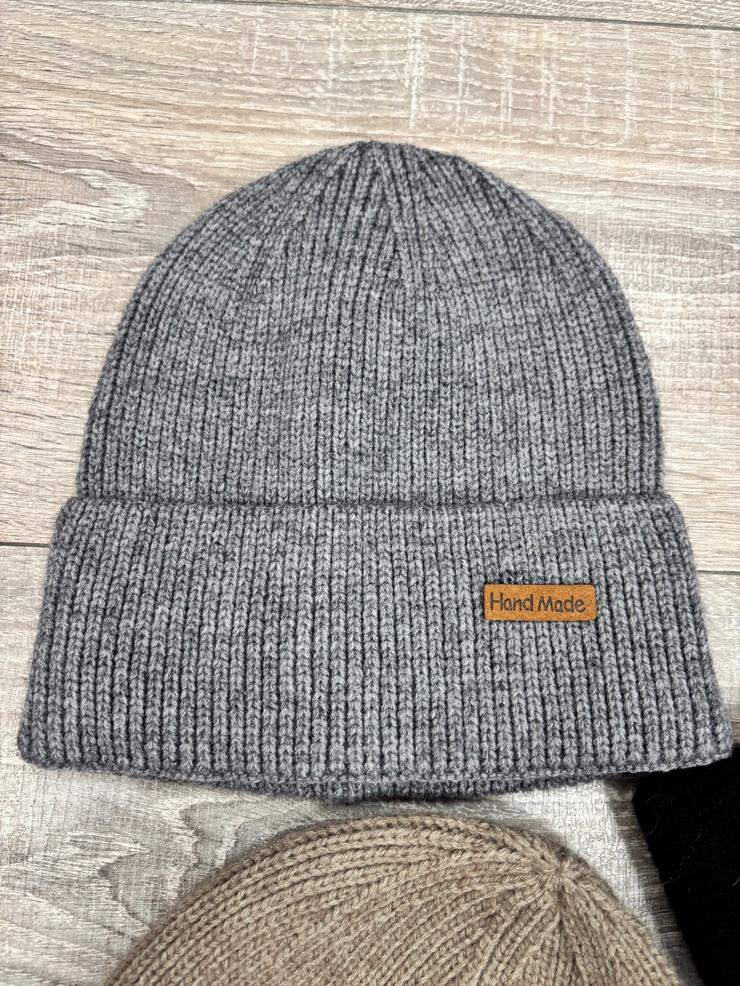 Fine knit beanie hat