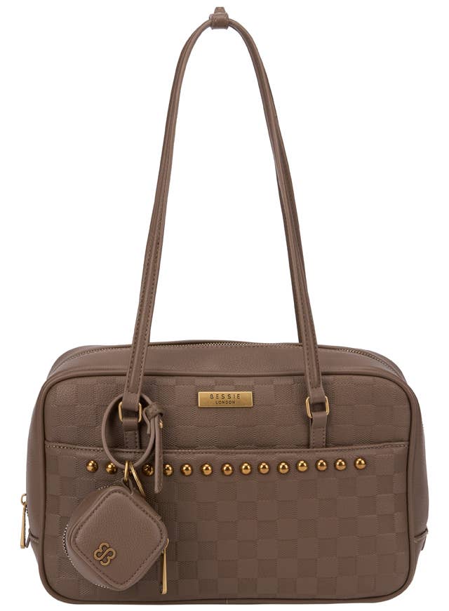 Ember EMBOSSED SHOULDER BAG WITH TINY COIN BAG