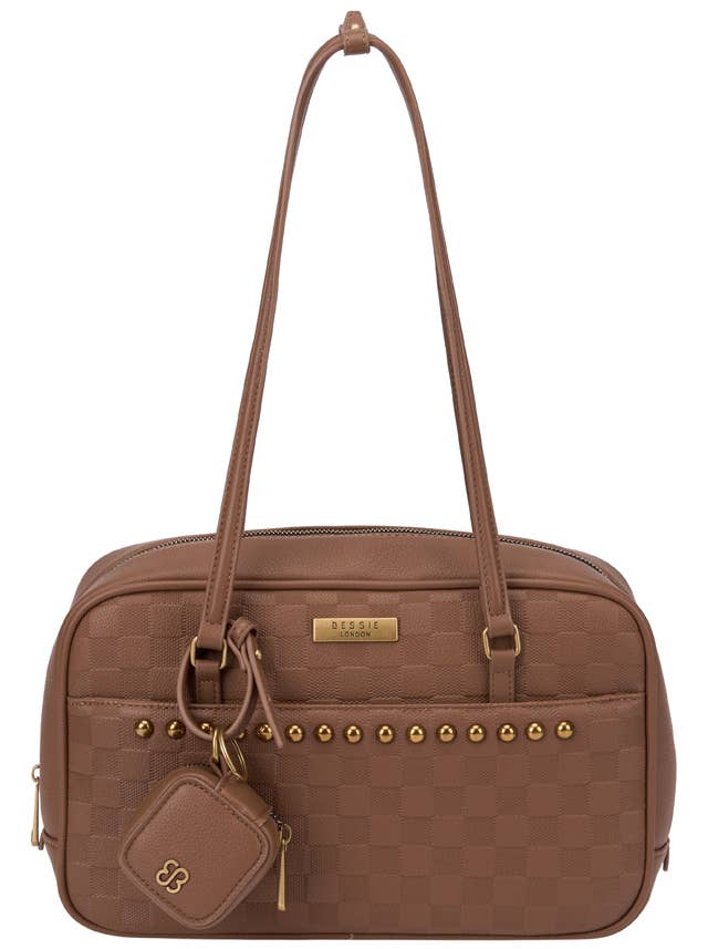 Ember EMBOSSED SHOULDER BAG WITH TINY COIN BAG