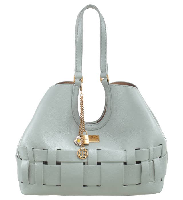 WILLOW WEAVE STRUCTURED SHOULDER TOTE