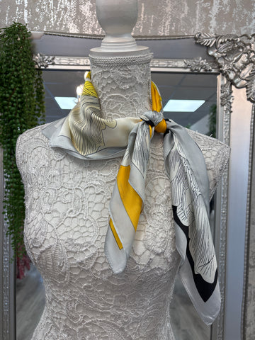 Water lily floral print scarf