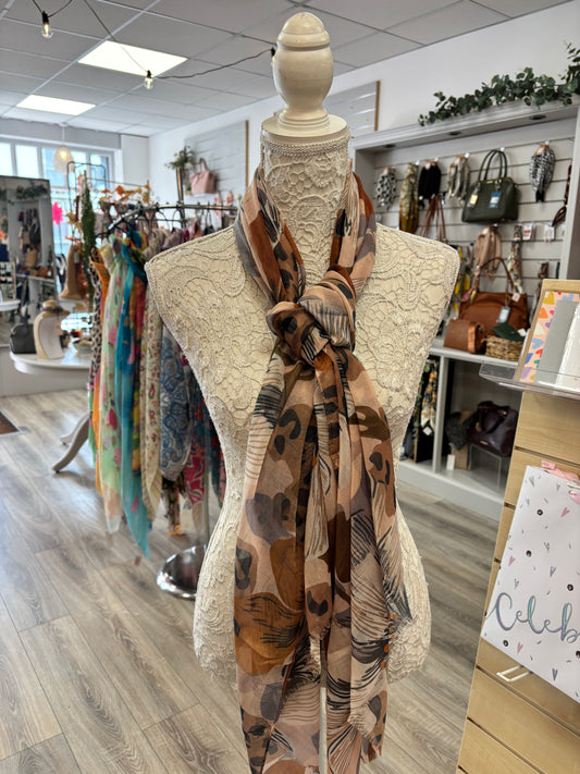 Lilian autumn print scarf